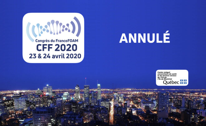 ANNULATION du prochain congrès du CFF 2020 | 14 mars 2020